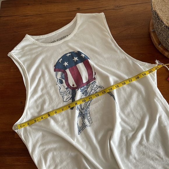 NWT Mossimo anerican motorcycle skull tank sz L - Picture 5 of 7